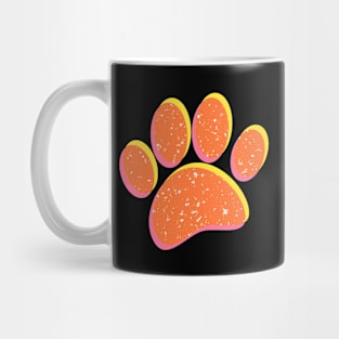 Dog Lover Retro Dog Paw Print Mug